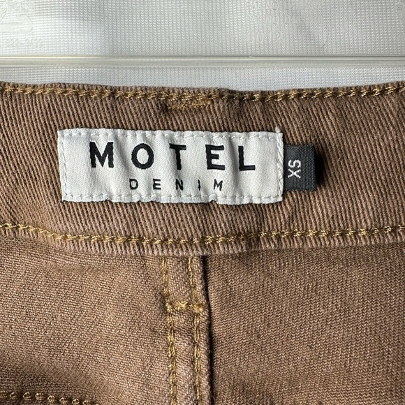 Motel Rocks XS Straight Leg Jeans Rich Brown - Picture 7 of 7